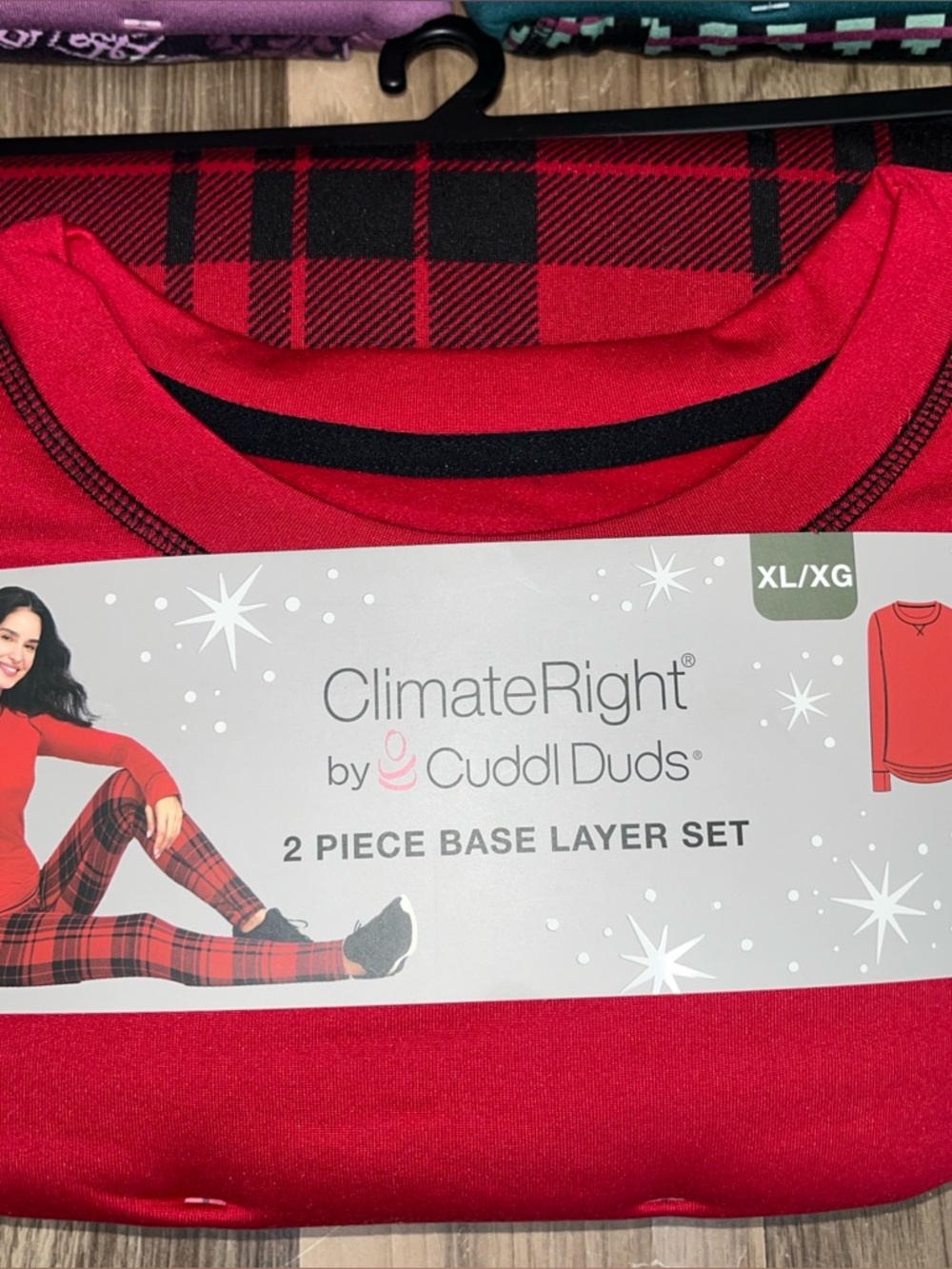 ClimateRight by Cuddl Duds Women’s 2-piece Base Layer Top and Legging Set Sz XL